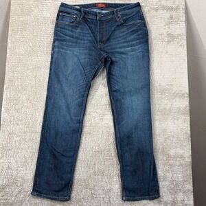 Jack & Jones Jeans‎ Intelligence Clark Regular Fit Blue Dark Wash Jeans 36x32